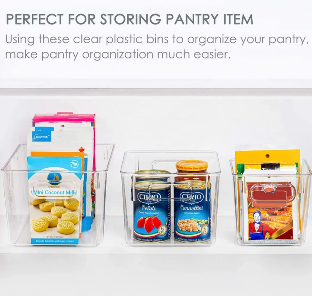 12 Pc Clear Plastic Storage Bin K35305