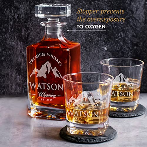 3 PC Whiskey Decanter Set with Glasses F81086