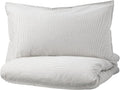 Gray Stripe Duvet Cover and Pillowcases Full/Queen F8845