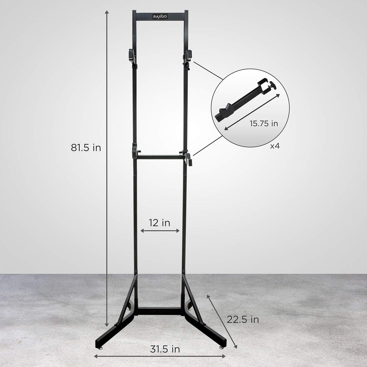 Bike Garage Storage Rack, 2 Bicycle Floor Stand, Adjustable, Freestanding J849
