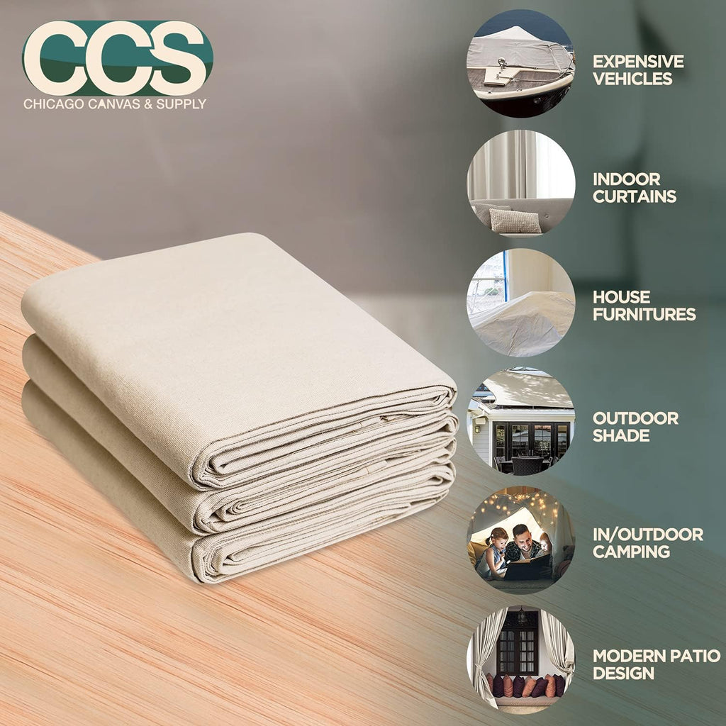 6 Piece Cotton Canvas Drop Cloth Set, 9 by 12 Feet N275491
