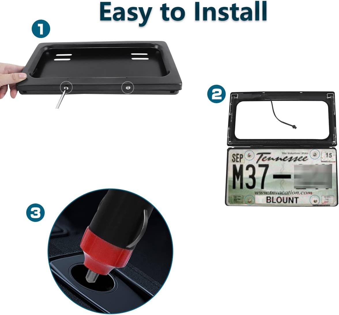 Black License Plate Frame Pack of 2 R755