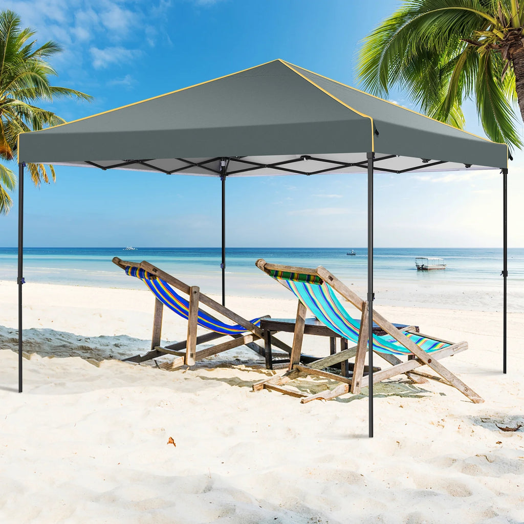 10' x 10' Pop up Canopy with 4 Removable Sidewalls and Carry Bag E181
