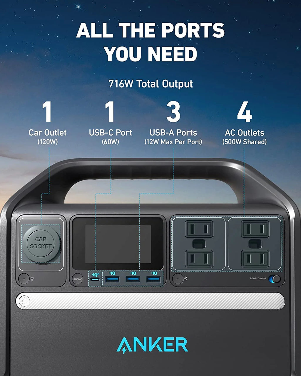 512Wh 160,000mAh LiFePO4 Solar Generator B500619