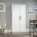 Soft White 2-Door Wood Storage Cabinet G8173