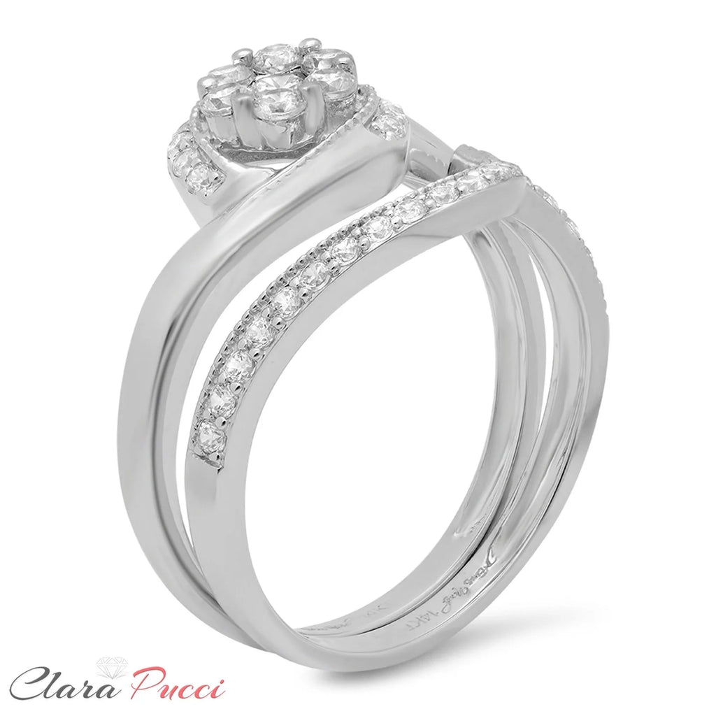 18K White Gold Diamond Engagement Ring O15732