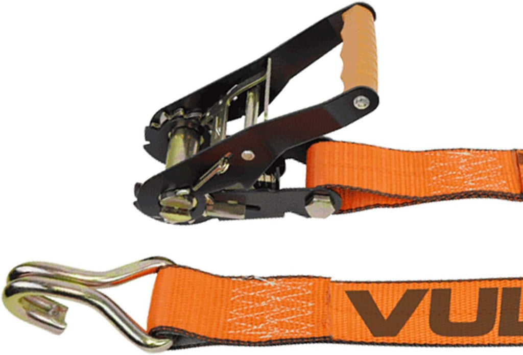 Ratchet Strap with Wire Hooks, 2 Inch x 27 Foot, 3,300 Pound Safe Working Load, Pack of 2 C79286