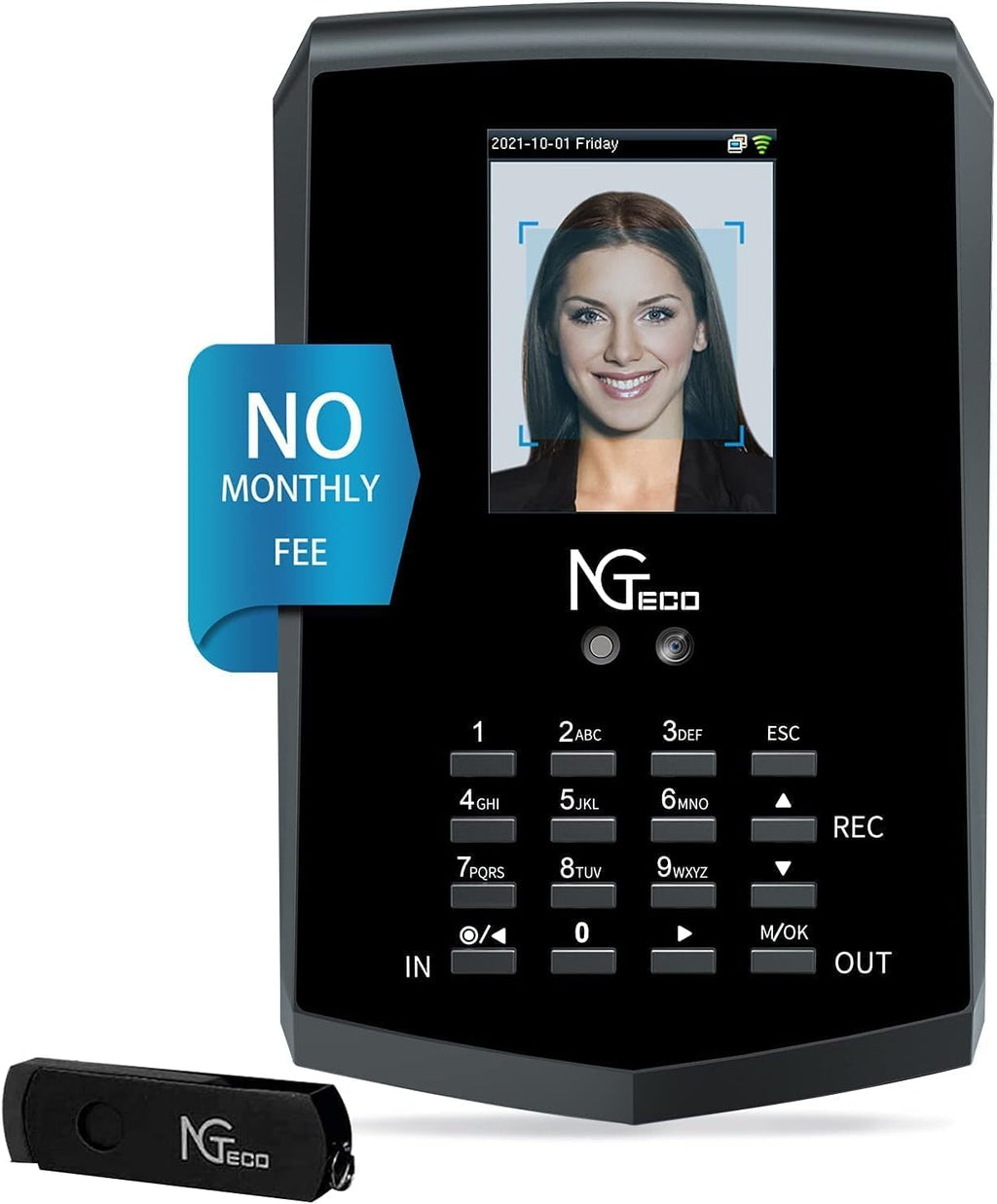 Face Recognition Time Card Machine with App A285925