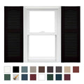 Black Vinyl Louver Shutters (1 Pair) 14.5 x 60 W30324