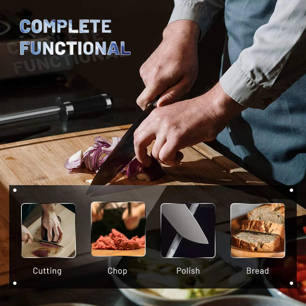 Stainless Steel Knife Set, 9 Pcs B941