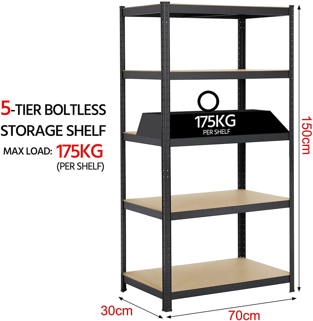 5-Tier Heavy Duty Metal Shelving Storage Unit H9760