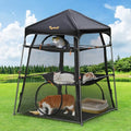 Extra Large 3-Tier Foldable Outdoor Cat Enclosure with Carry Bag T941953
