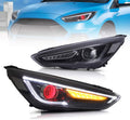 Projector LED Headlights for Focus 2015 2016 2017 2018 with Amber Sequential Dual Beam Lens Z66523