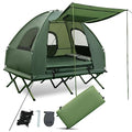 Tent Cot with Air Mattress, 2 Sleeping Bags, Carry Bag & Foot Pump H95956