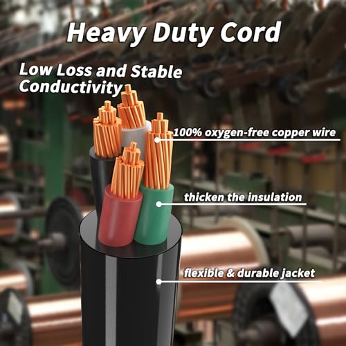 50 Amp 10FT RV Extension Cord with Twist Lock NEMA 14-50P to SS2-50R 6/3+8/1 AWG STW Wire O15113