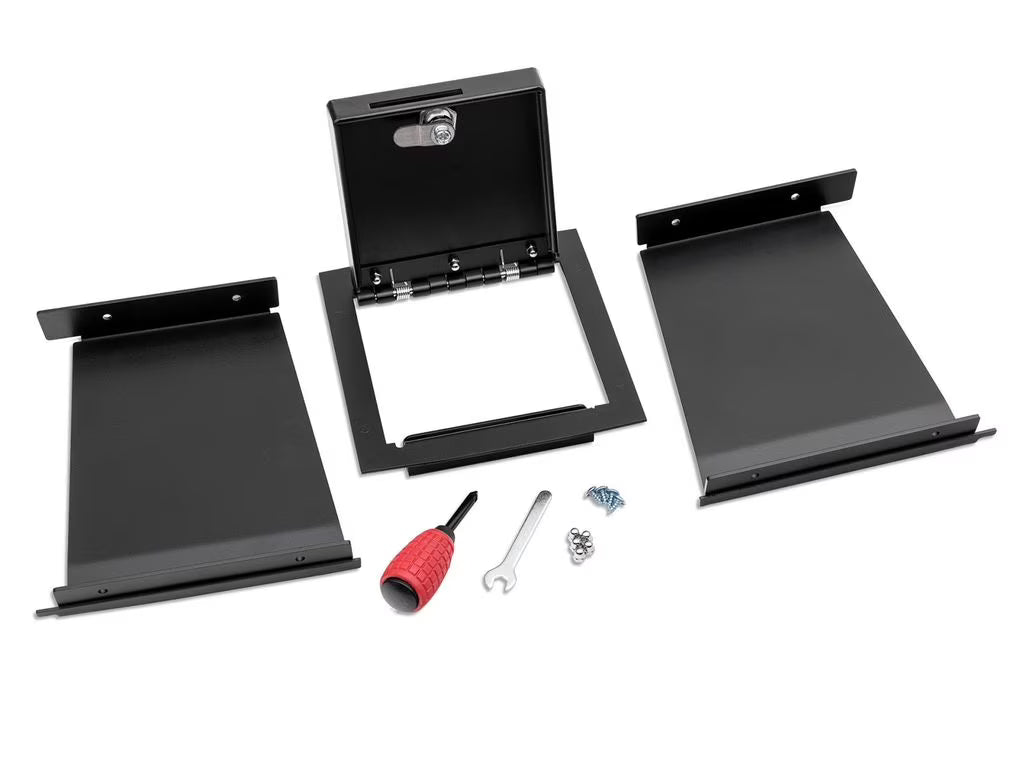 Steel Textured Black Center Console Vault Y6915