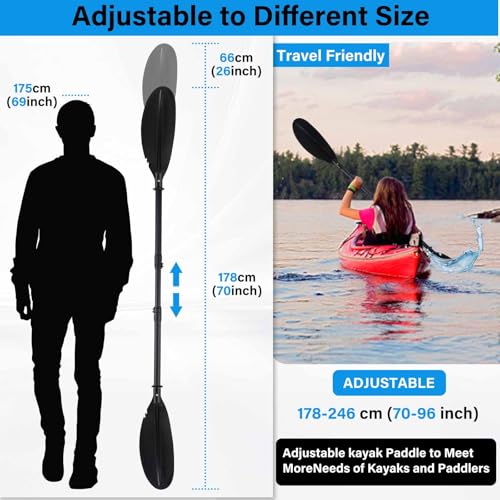 Standard Kayak Paddle Iron Shaft Polypropylene Blade X836651