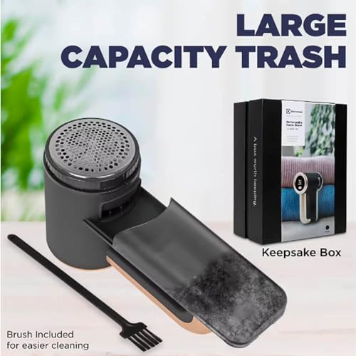 Rechargeable Fabric Shaver & Lint Remover with LED Display, 3-Speed Portable Electric Fur Zapper & Pill Cutter - Blue N472453