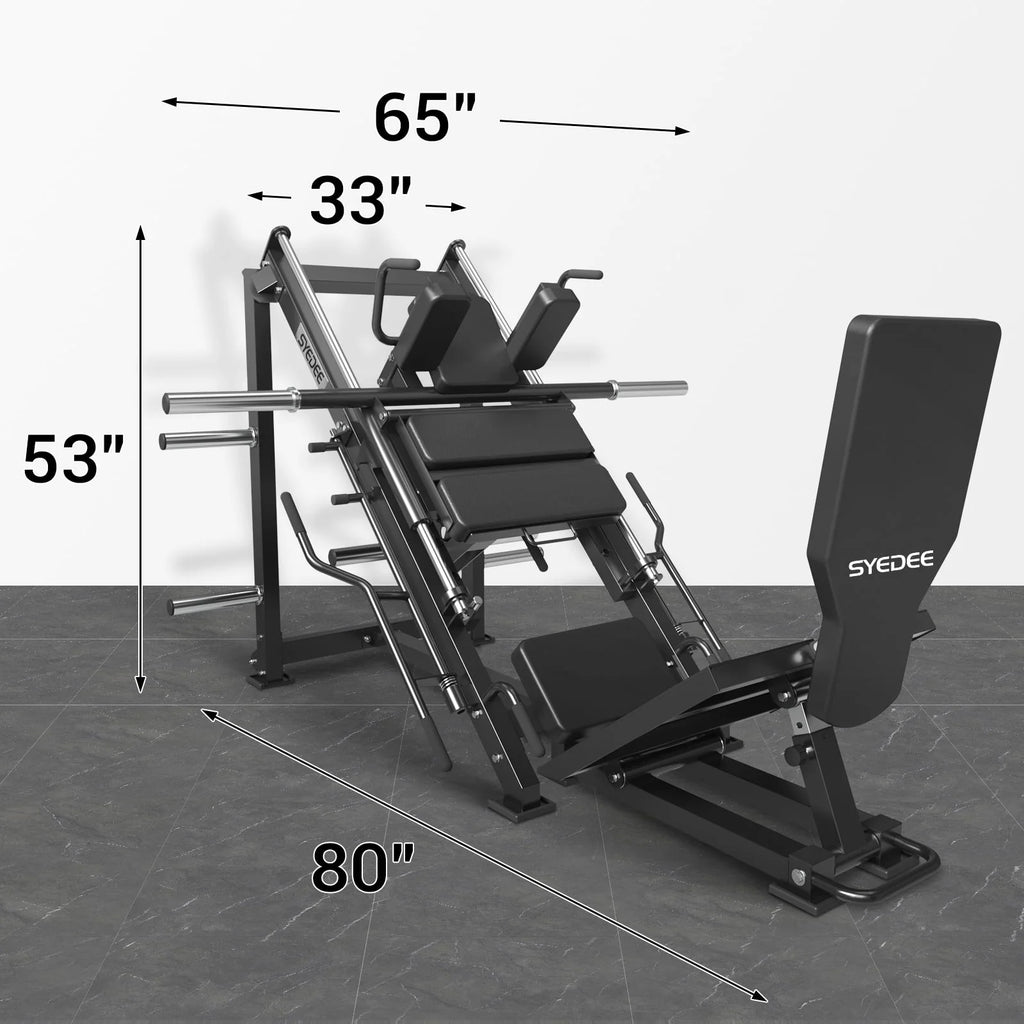 Leg Press Hack Squat Machine with Weight Storage D656
