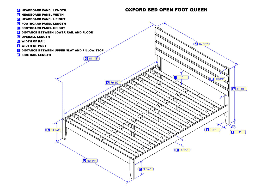 Queen Bed with USB Turbo Charger S105