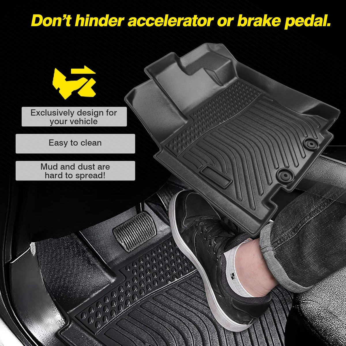 All Weather Floor Mat 2 Row Liner Set TPO Z994