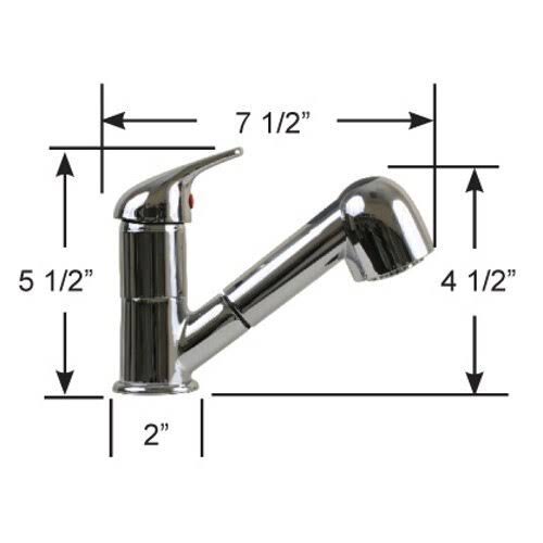 Compact Marine Galley Pull Out Faucet Silver C99757
