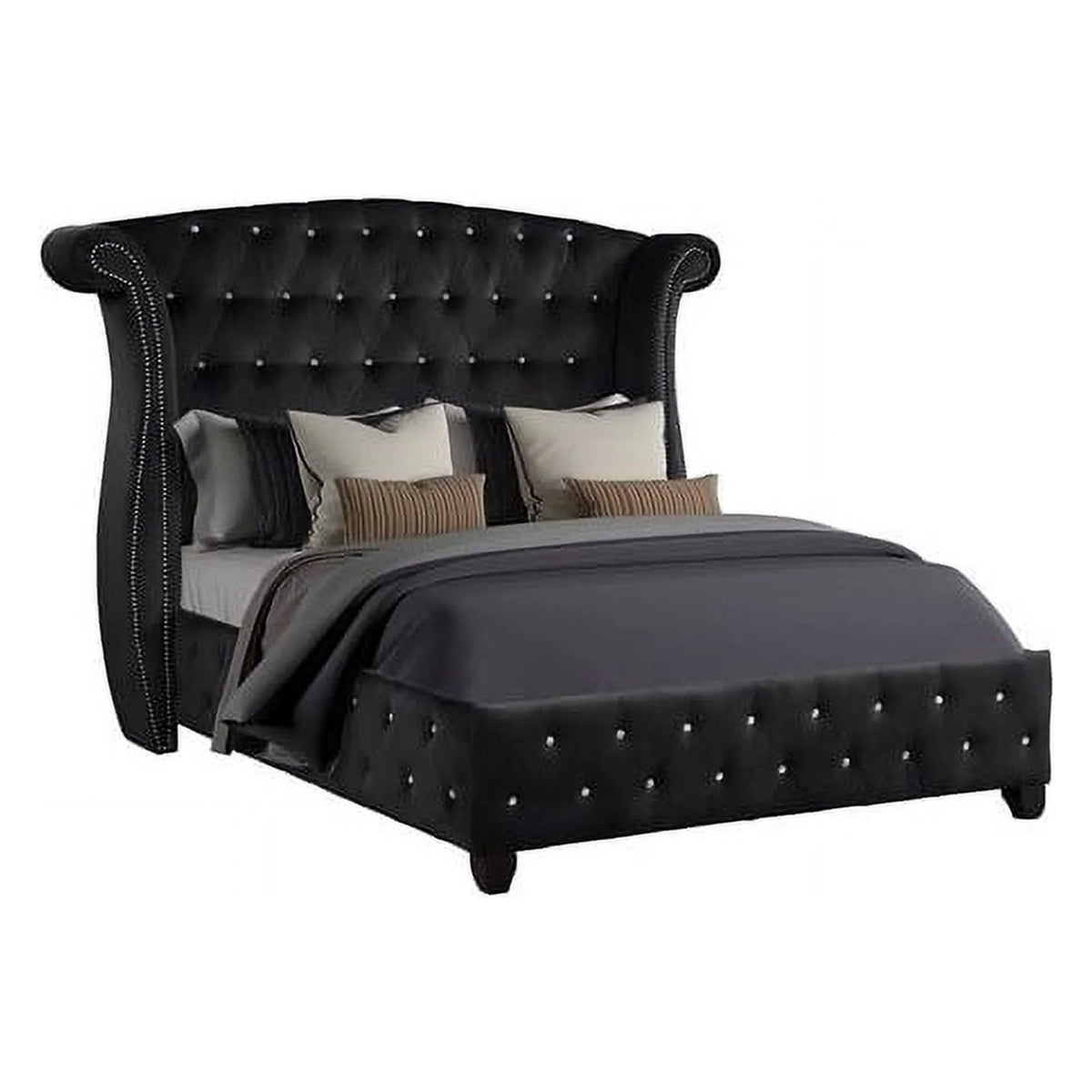Black 5 Pc Wood Bedroom Set M40665