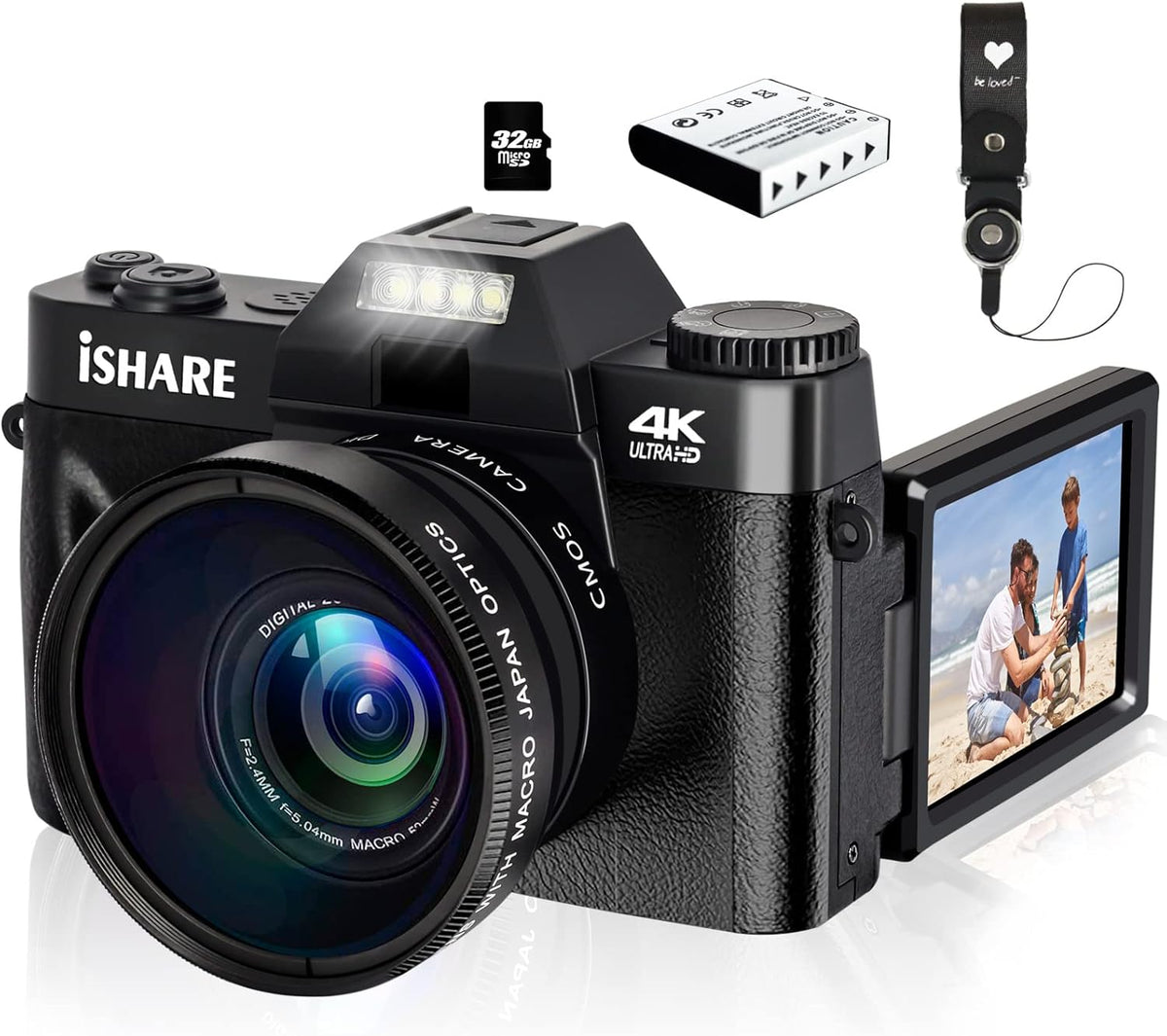 48MP 4K Digital Camera with WiFi and 3.0 Inch Flip Screen U3811