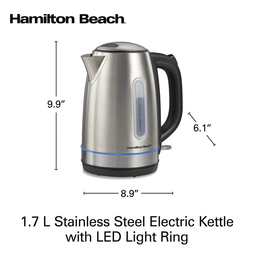 Stainless Steel Electric Kettle, 1.7 Liter Capacity H7936