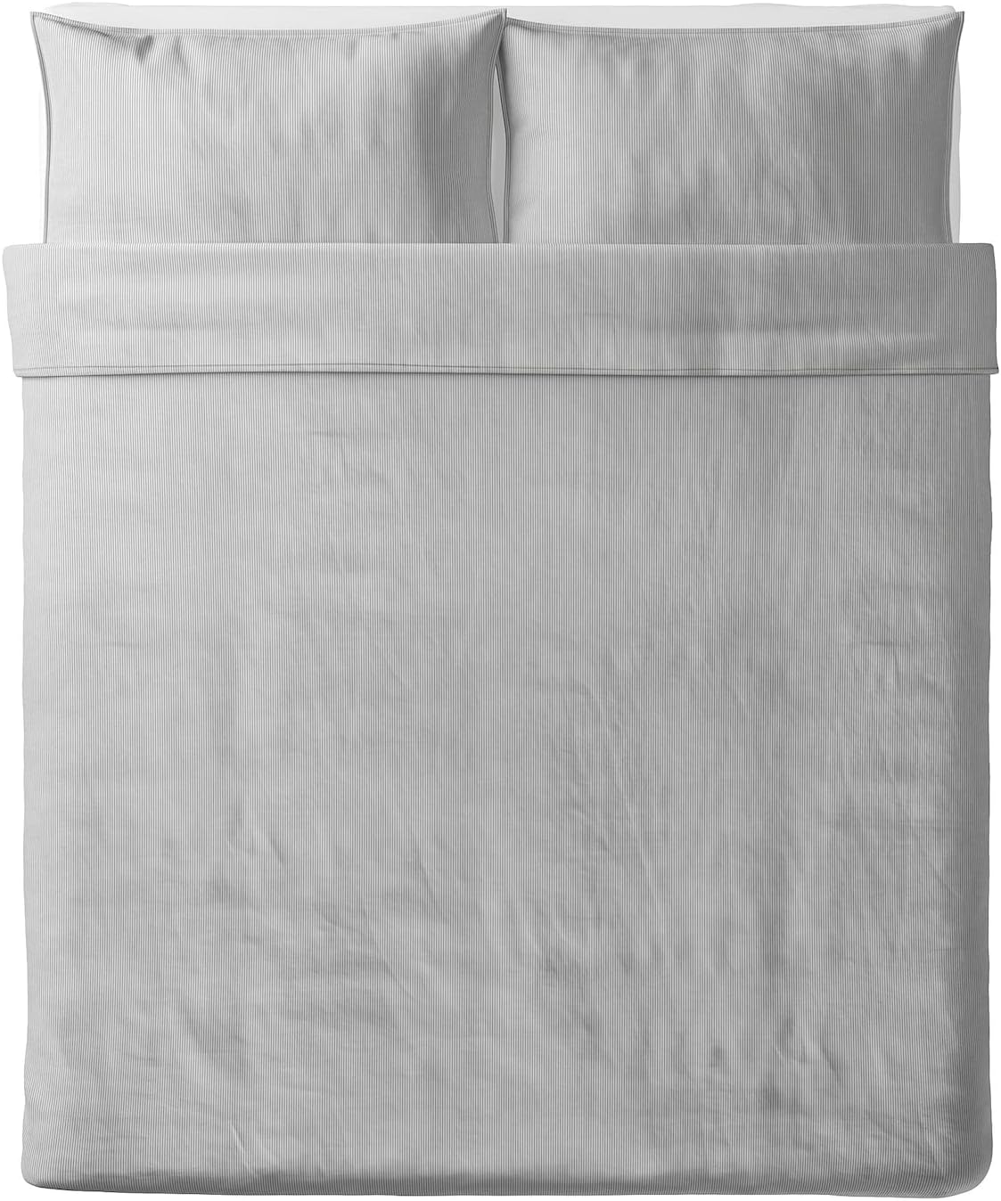 Gray Stripe Duvet Cover and Pillowcases Full/Queen F8845