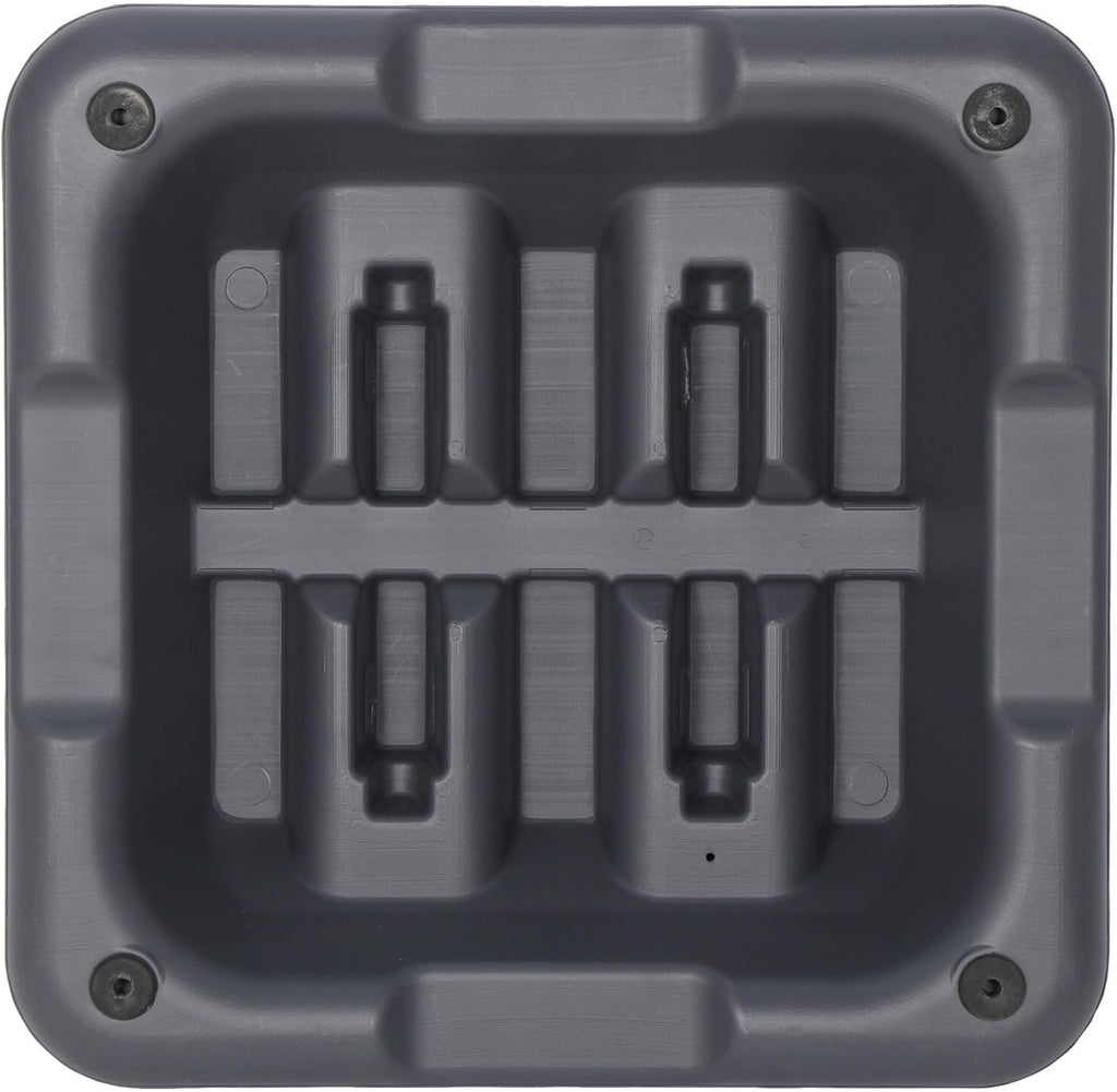16"" x 16"" Adjustable Height Stepper Square Workout Platform with 4 Risers, Grey&Black V36272