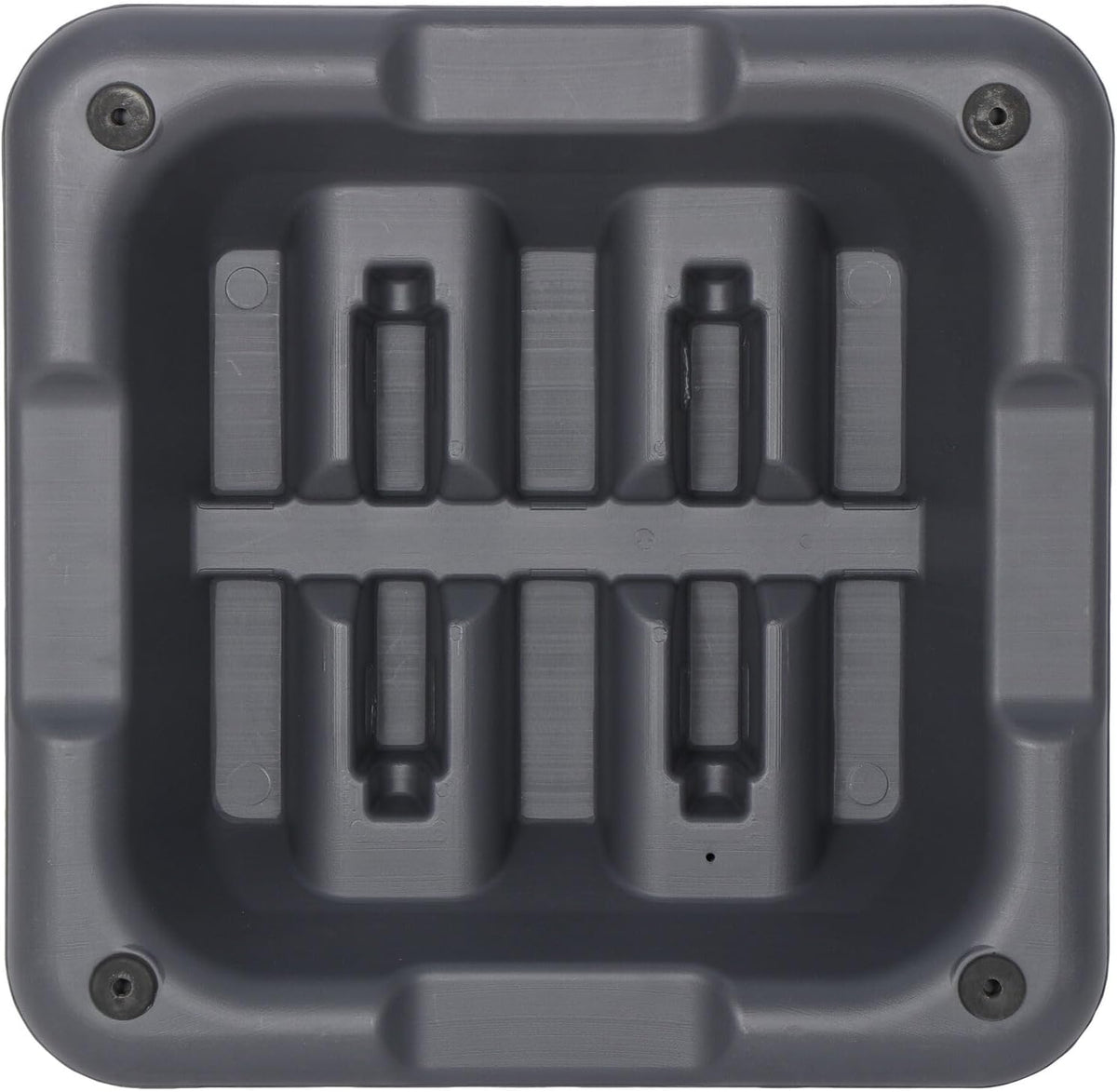 16"" x 16"" Adjustable Height Stepper Square Workout Platform with 4 Risers, Grey&Black V36272