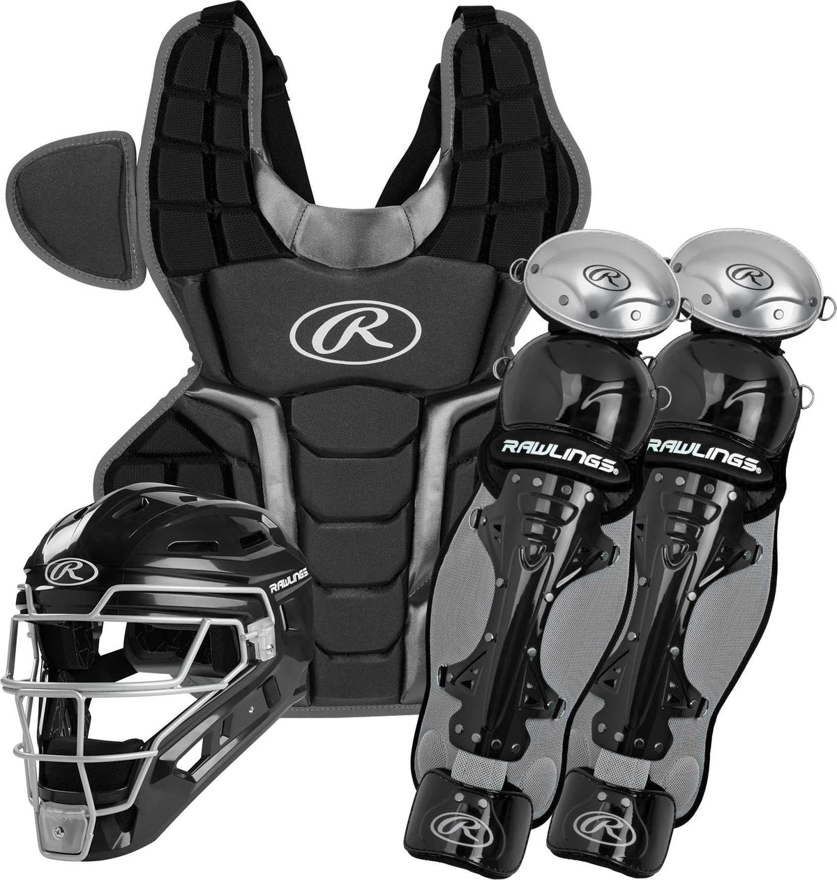Adult Catcher's Box Set Black/Silver W235353