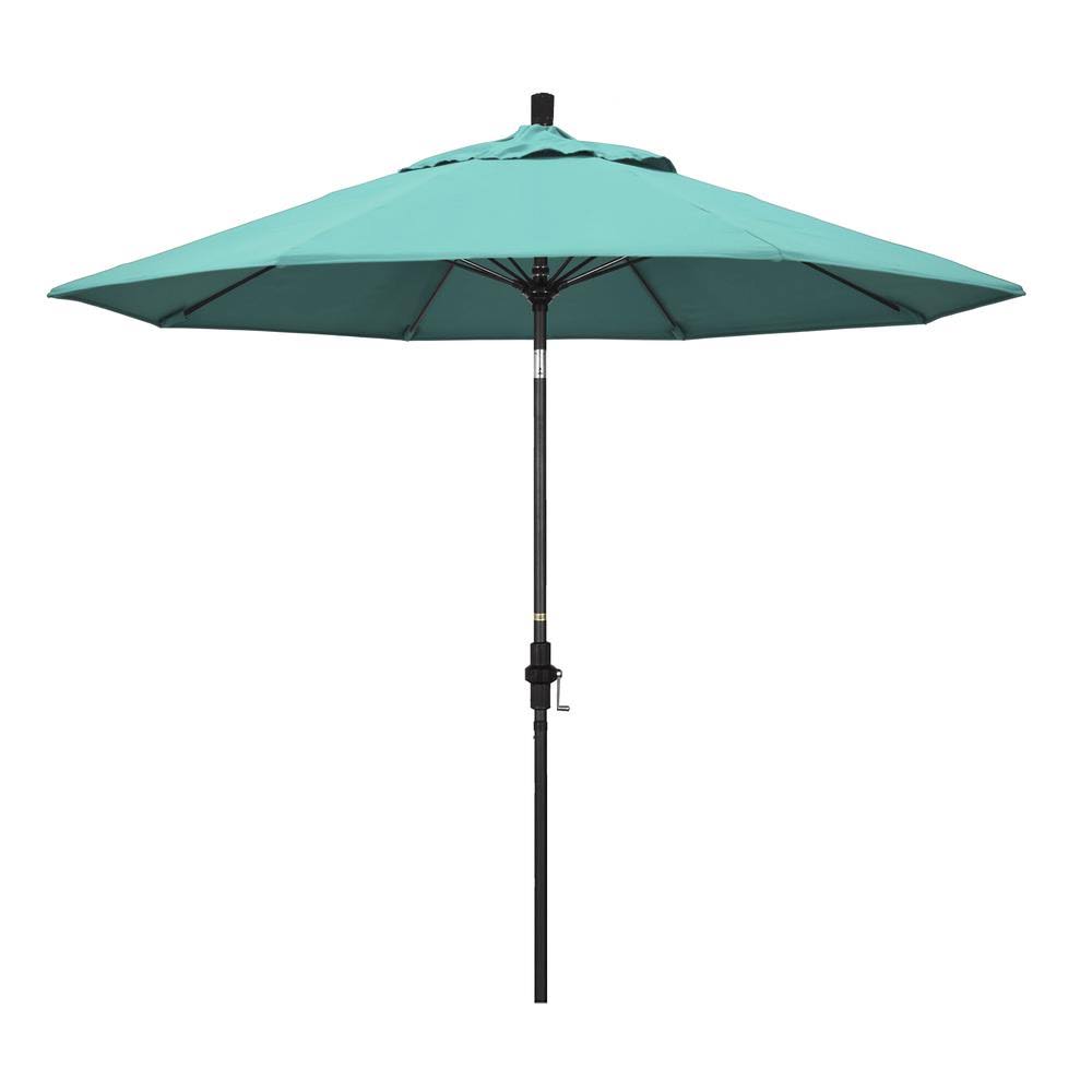 9 ft. Matted Black Aluminum Market Patio Umbrella B882