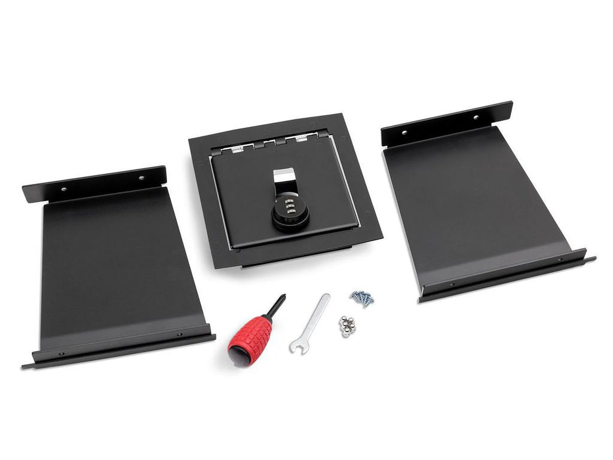 Steel Textured Black Center Console Vault Y6915