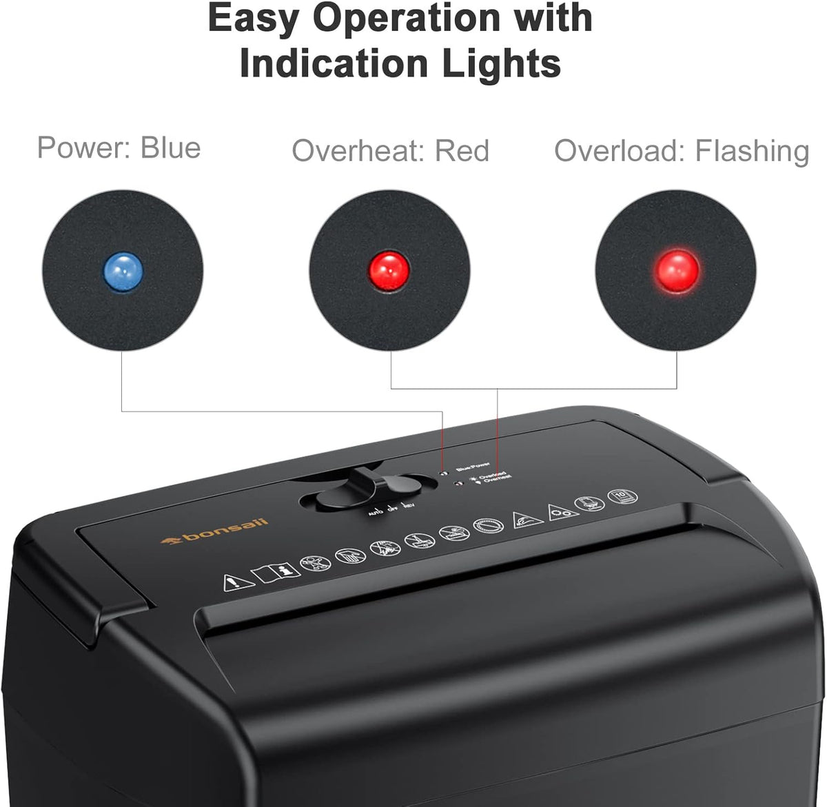 10-Sheet Cross-Cut Paper Shredder with 5.5 Gallons Wastebasket, Black C2353