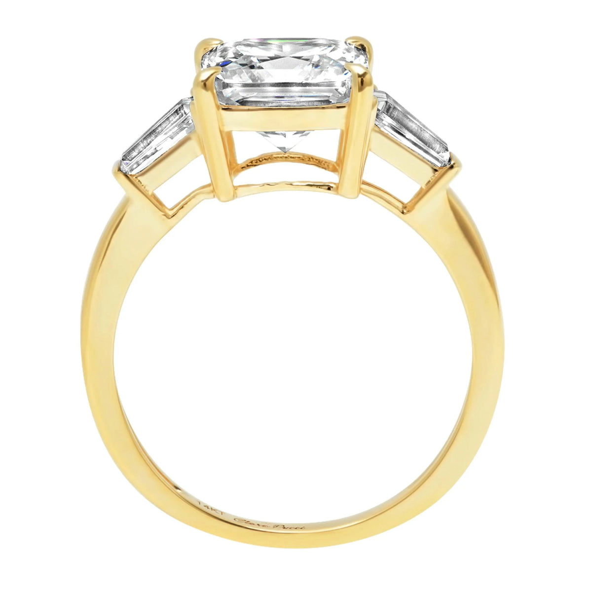18K Yellow Gold Three-Stone Diamond Engagement Ring T4918