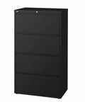 4 Drawer Lateral File Cabinet Black M255