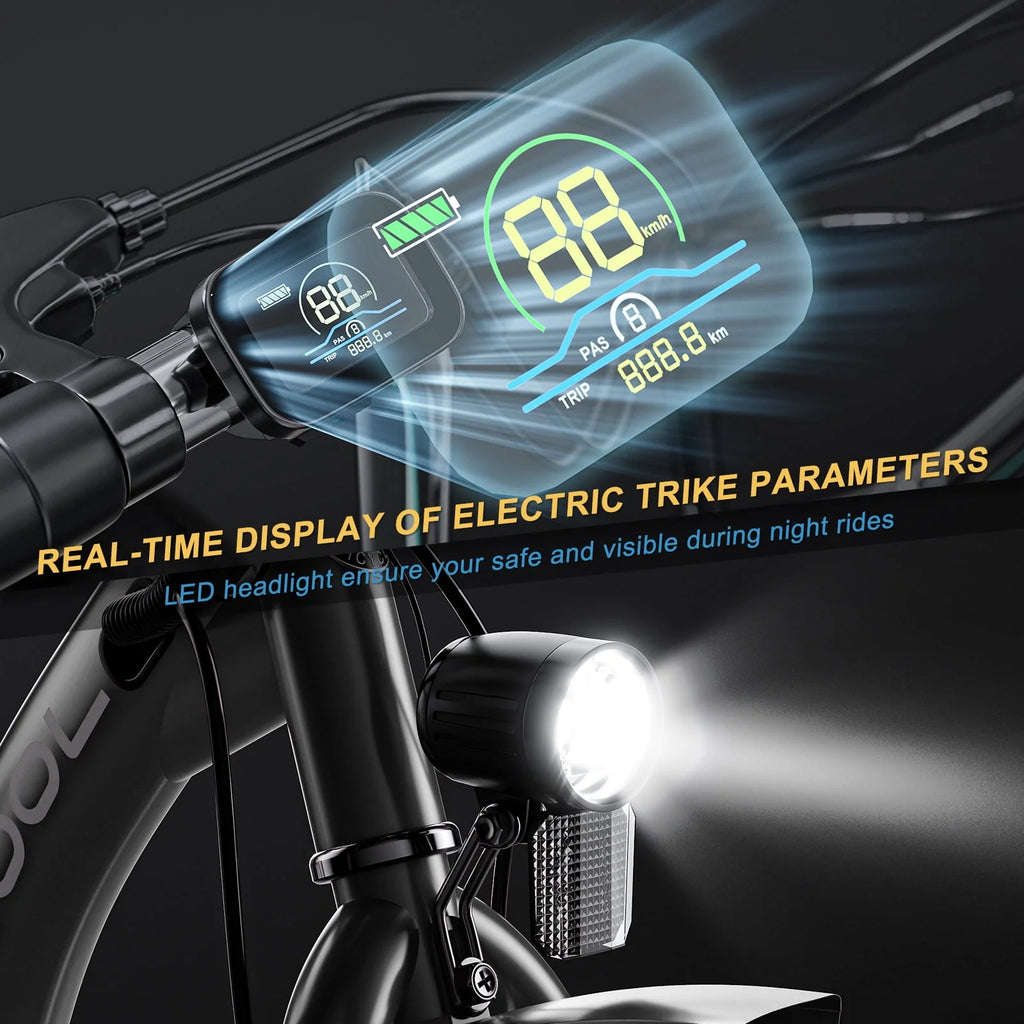 Electric Tricycle with Removable Lithium Battery C7674
