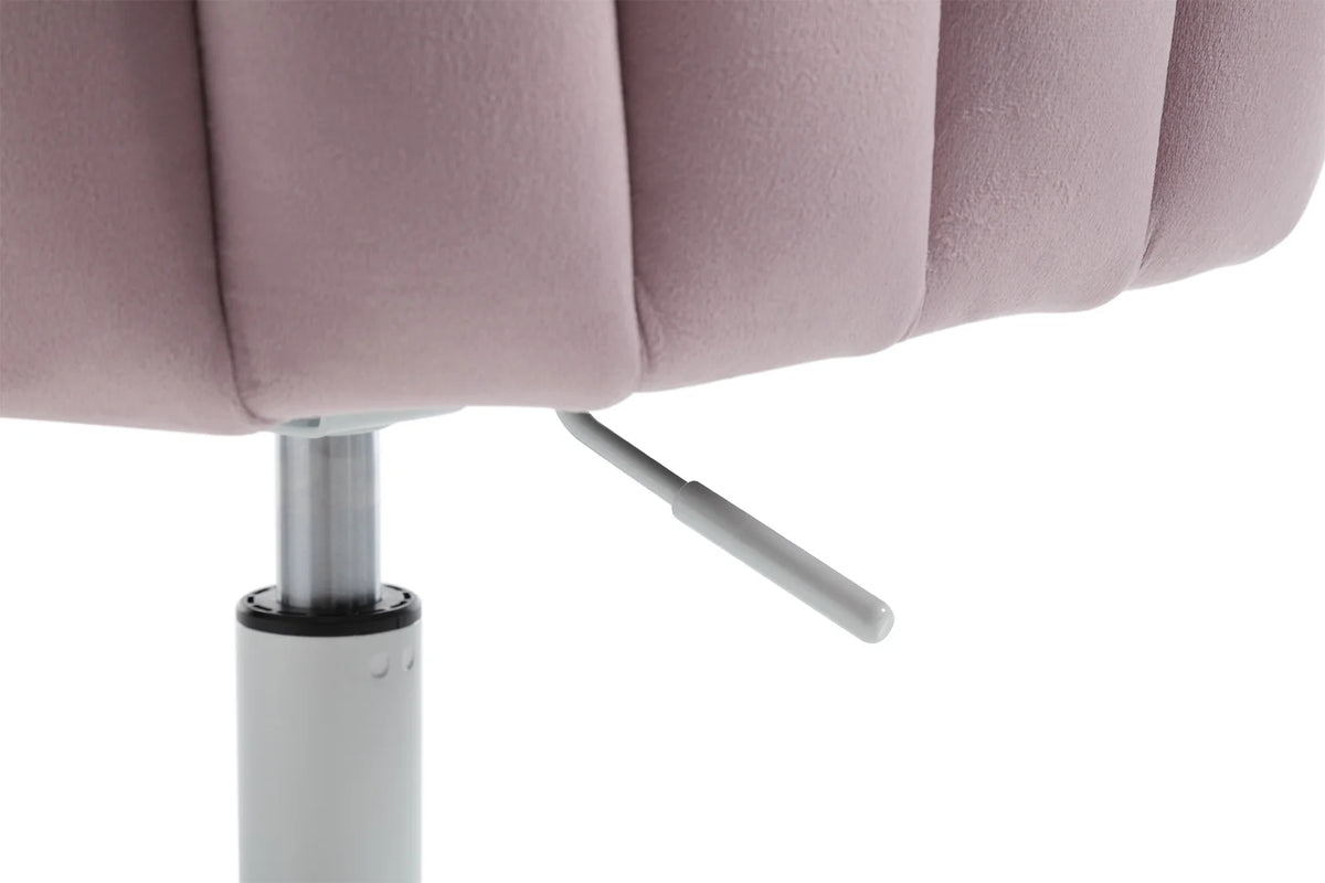Purple Velvet Adjustable Kids Swivel Chair Y61849