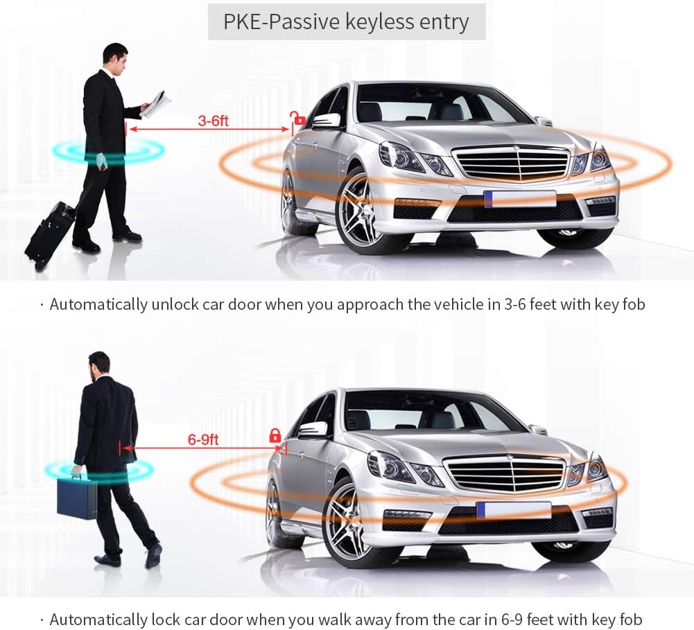 Car Alarm Remote Starter Keyless Entry Push Start DC12V T35514