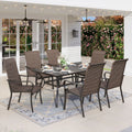7 Pieces Wicker Rattan Patio Dining Set C51776