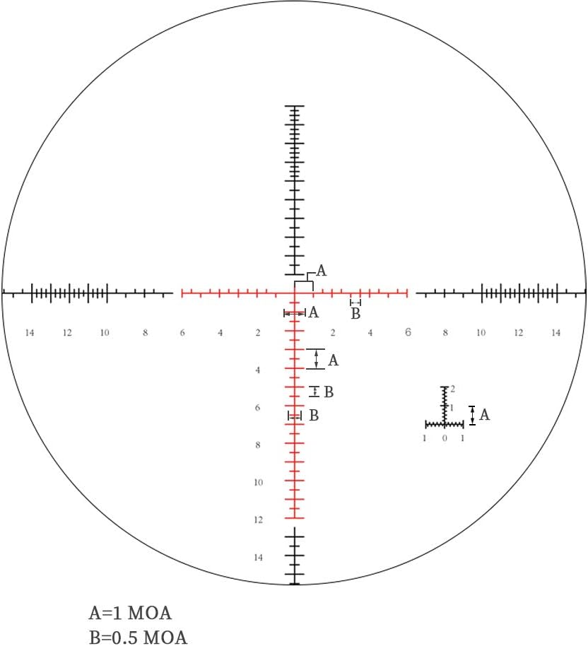 5-25x50 FFP First Focal Plane Scope with Red/Green Illuminated Reticle O2850
