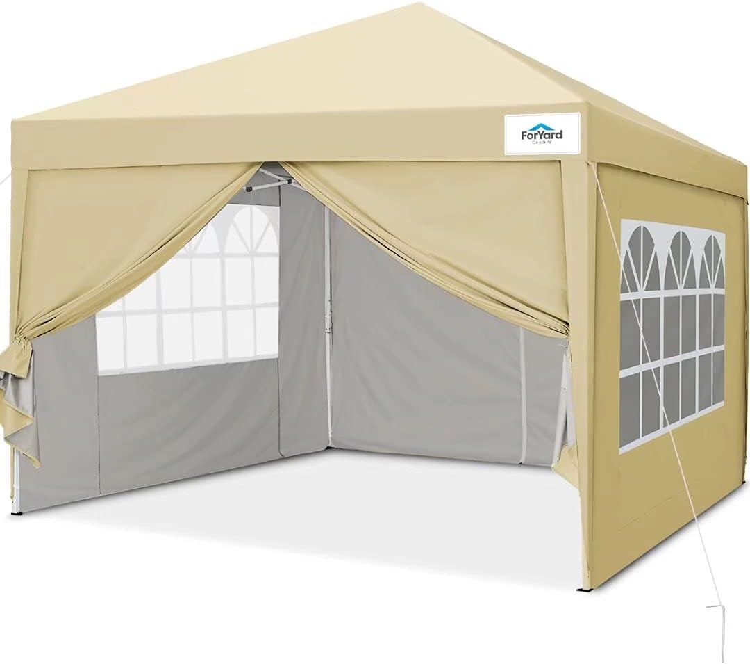 10'x10' Pop Up Canopy Tent with Sidewalls T3047