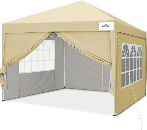 10'x10' Pop Up Canopy Tent with Sidewalls T3047