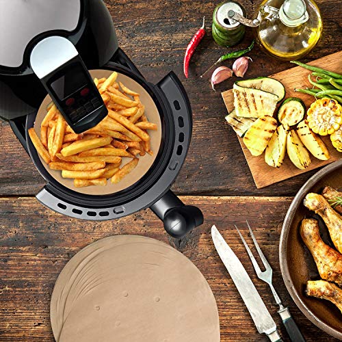 100pcs Non-stick Perforated Parchment Paper Air Fryer Liners I589828