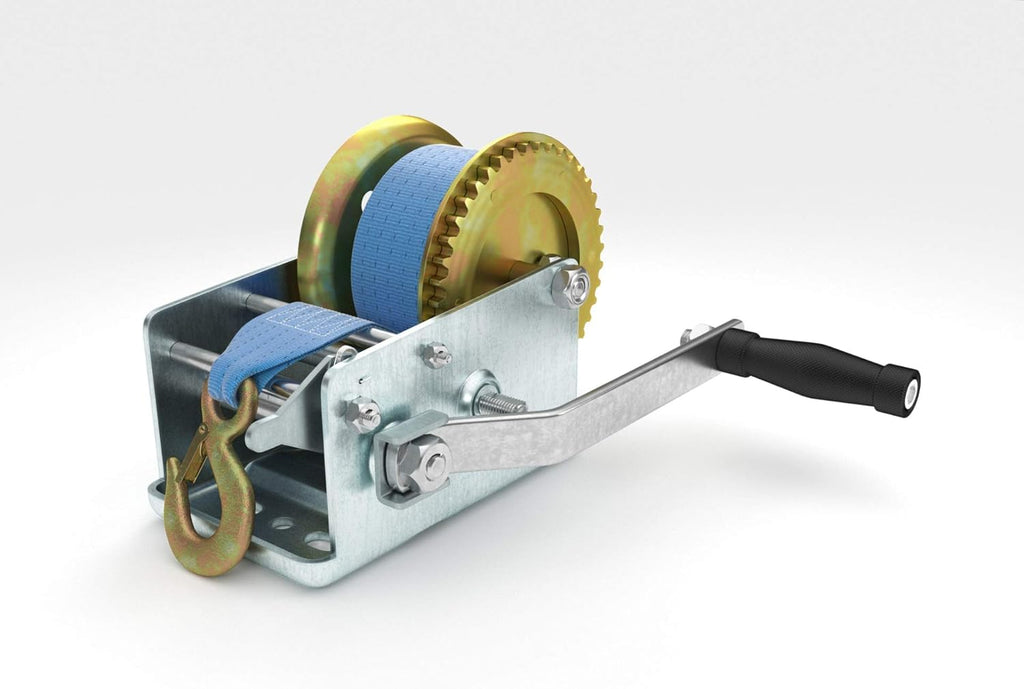 3200lbs Heavy Duty Hand Crank Winch with 32ft Strap, Pack of 2 L31781