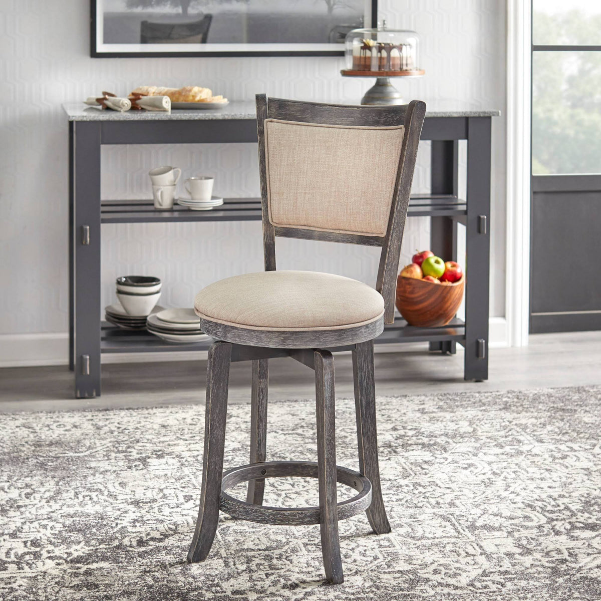 Grey Swivel Stool U596034