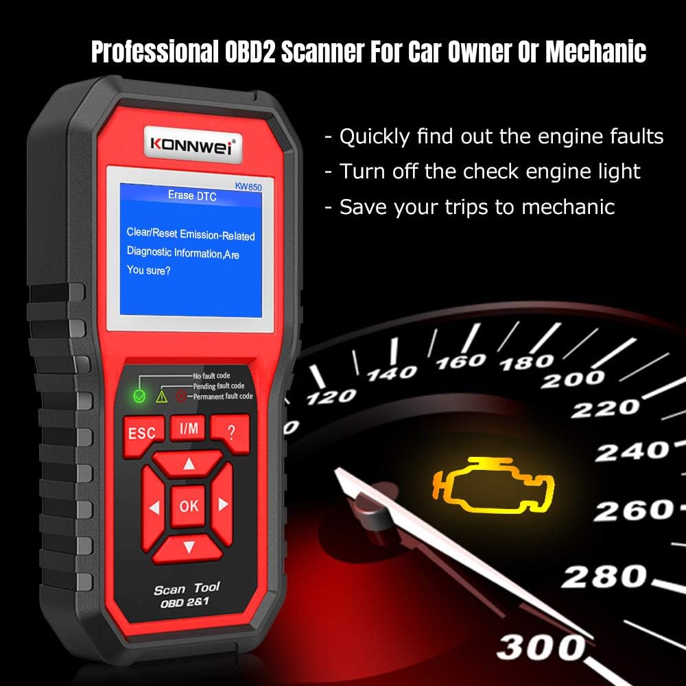 OBD2 Scanner Code Reader Diagnostic Scan Tool Pack of 2 E78809