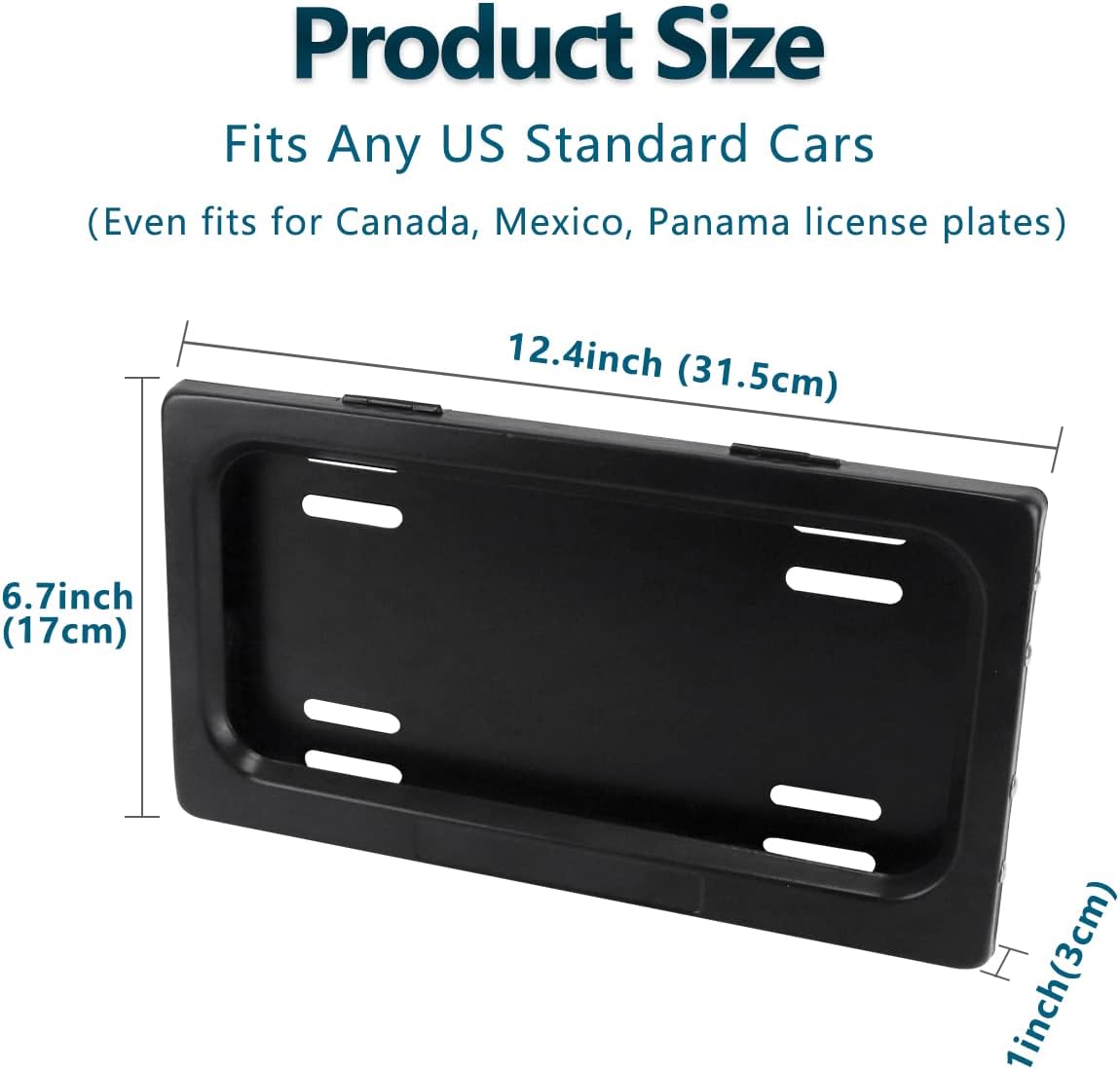 Black License Plate Frame Pack of 2 R755